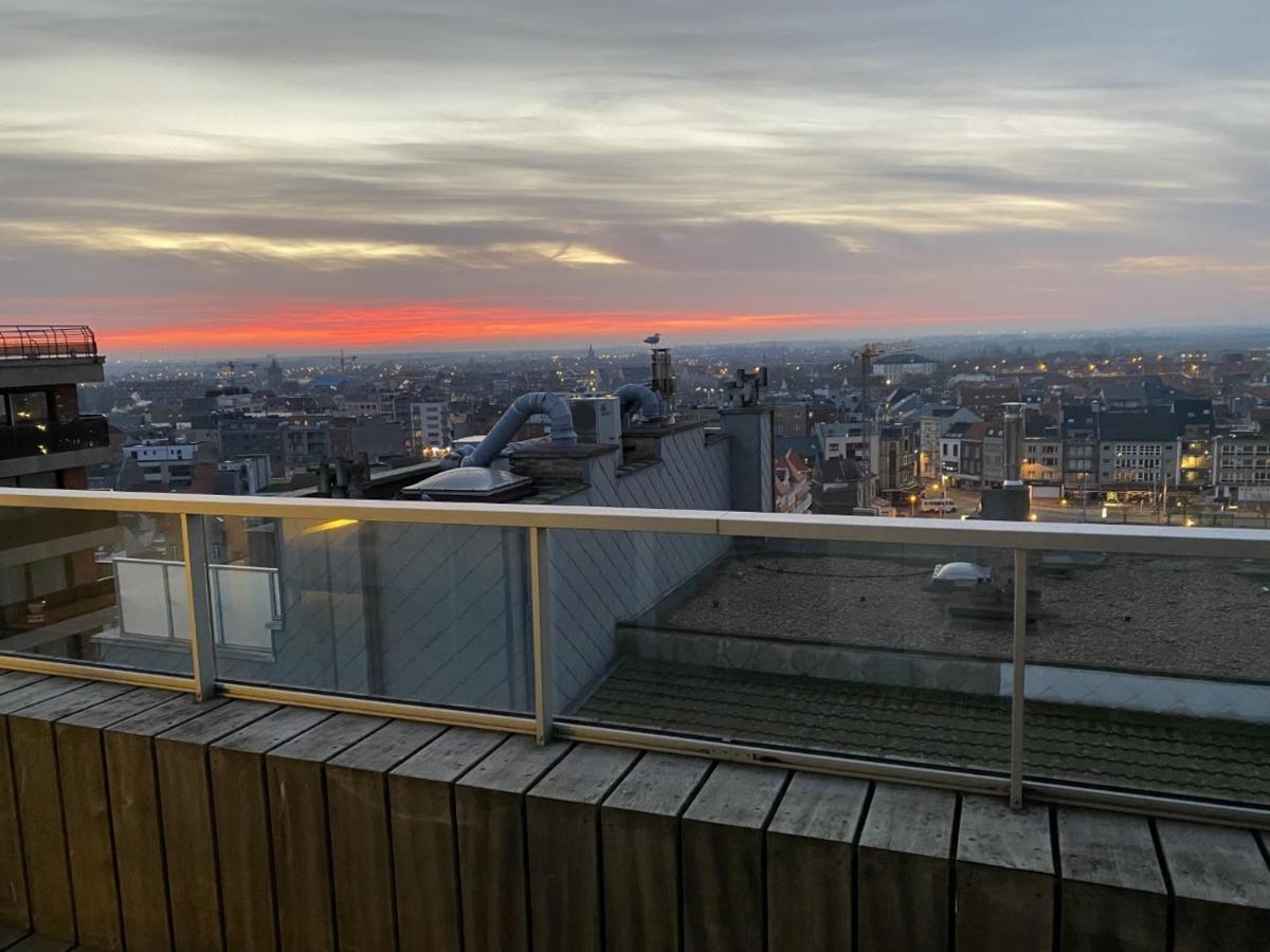 Penthouse Sea-Loft Blankenberge, uniek zeezicht, Luxeloft met 40m2 terras! Appartement Buitenkant foto